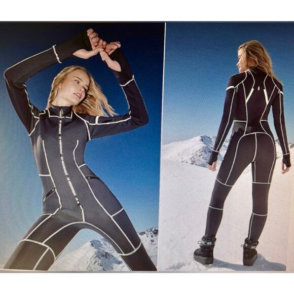 Free People‎ Movement Powder Vixen Catsuit Ski Base Layer Large NWT - Picture 1 of 11